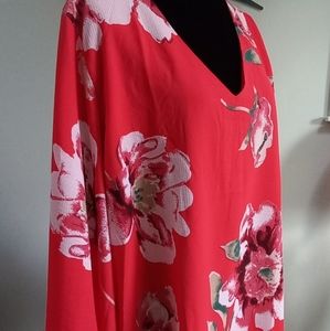 Floral tunic blouse 2X